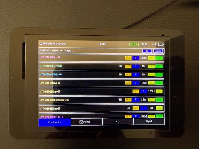 MCTerm running on the Elecrow CrowPanel 3.5